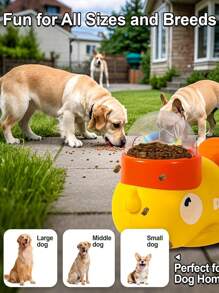 Dog Interactive Slow Feeder & Puzzle Toy,Upgrade Duck Shaped Treat Dispenser For Small & Medium Dogs,Interactive Food Feeder Bounce Duck Shape For Healthy Eating & IQ Training, Cat Toys, Pet Training Toys Suitable For Cats, Puppies, And Kittens