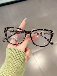 Women's Fashion Eyeglasses, Transparent Lenses, Unisex For Everyday Wear, Suitable For Selfies, Parties And Gatherings With Friends