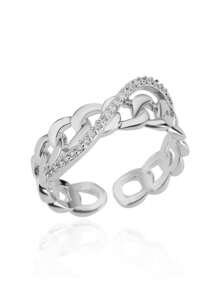 1 pièce Bague vintage en zirconium cubique pour femmes, couleur or, en acier inoxydable, anneau géométrique pour mariage, fiançailles, fête, cadeau de bijoux