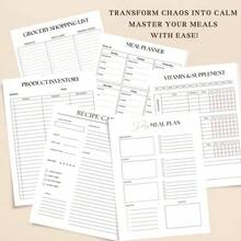 1PC Home Command Center Binder - ADHD-Friendly Family Organizer With Meal Planners, Chore Charts & Routine Trackers | All-In-One Household Management System For Busy Parents