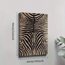 1pc Zebra Print, Black And White Stripes, Abstract Art Style Framed Wall Print Canvas Wall Art - Retro 2D Artwork Wall Poster Decoration For Living Room, Bedroom, Home Decor, Ready To Hang