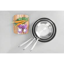 Tramontina Grano Frying Pan Stainless Steel For Induction, Electric, Gas And Ceramic Glass Hobs, ‎Cookware, Kitchen, 26 Cm, 2.2 Litres, 62155260 - 20 cm - View 4