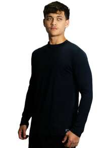 Men's Polyamide Shirt UV+50 Sun Protection Thermal Second Skin Long Sleeve - màu đen - Xem 6