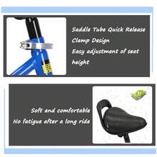 Foldable 12-16 Inch Kids Bike With Removable Stabilisers - Lightweight Compact Cycle For Boys & Girls, Easy Storage & Garden Riding - Blue - View 6