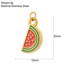 1 Pc Fashion Jewelry Compact Pendant Cherry Strawberry Mango Watermelon Stainless Steel Fruit DIY Women's Vacation Beach Accessories And Accessories