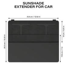 Nzcvuias Sun Visor For Car Adjustable Extension Car Visor Sun Shade For Driving - Black - View 2