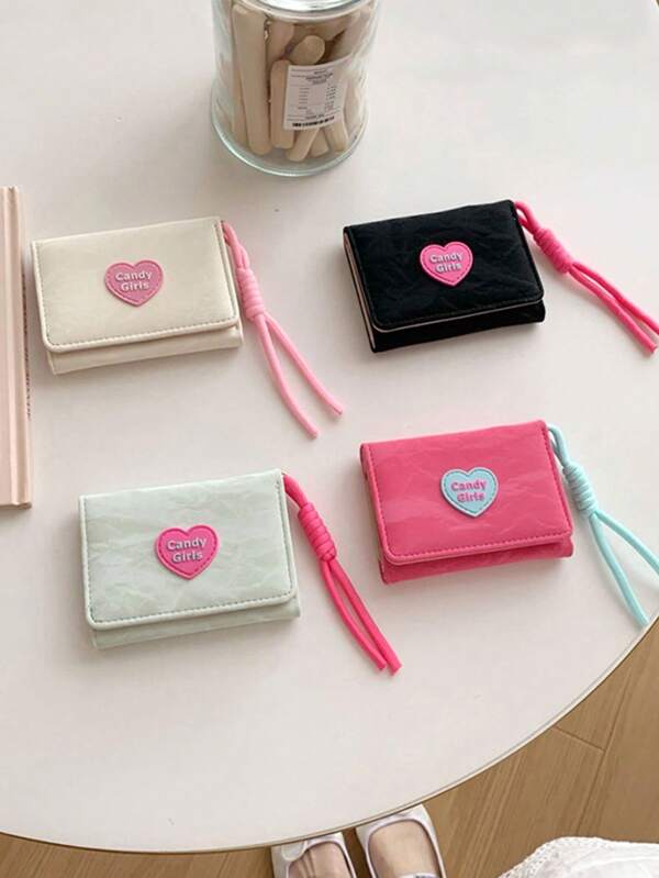 1Pc Colorblock Design Cute Wallet Multi-Functional Women's Three-Fold Portable Purse ,Stylish Exquisite Soft Lychee Buckle Short Multi-Function Large Capacity Wallet Multi-Function Zipper Portable Student Card Clip Coin Cute Fit Suitable Young Student Gift Women Wallet Small For Women Wallet Purse Wallet Small Wallet Girls Wallet With Key Ring ,Mother's Day Gift ,Back To School Gift Birthday Gifts