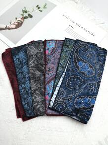 1pc Paisley Pattern Casual Polyester Handkerchief/Pocket Square For Men