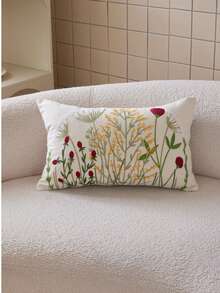 1 Pc Flower Embroidery Throw Pillow Cover, Home Decor For Living Room, Bedroom, Party, All Season - Multicolor - View 14