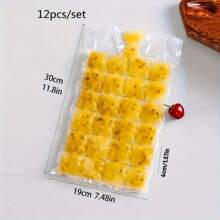 100 piezas de bolsas desechables para cubitos de hielo, bolsas congeladoras con cierre automático para cócteles y bebidas, plástico apto para alimentos, color blanco, excelente para fiestas y uso doméstico, esenciales para la cocina de verano, enfriamiento de cócteles | Diseño de autosellado | Eficacia práctica