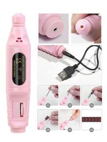 LULAA 46件套美甲套装：UV/LED美甲灯、美甲打磨机、美甲水钻、美甲刷、指甲锉、美甲刷套装、点钻笔套装、手指分离器、角质层推、美甲金/银线、手指分离器。在家即可享受沙龙级美甲体验，送给女孩的最佳礼物。 - 彩色 - 查看 4