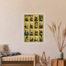 1/3PCS Optional Frame Posters Wall Arts Vintage Poster Bathroom Toilet Wall Decorative Posters Art ,Wall Art With Frame - Multicolor - View 6