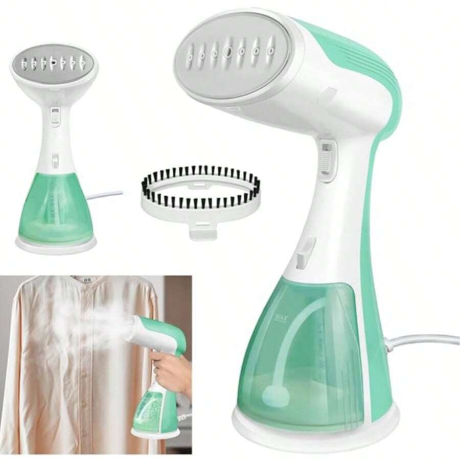 Royalswill Portable Handheld Wrinkle-Removing Steam Iron, Steamer For Clothes, Featuring A Powerful 1500W Steam Function And A 300ml Removable Water Tank. Suitable For Home, Travel And Office Use - Green-hanging Iron - View 1