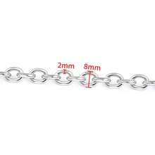 1 Meter modische Edelstahlkette in Silber, geeignet für DIY Halsketten, Armbänder, Schmuckherstellung
