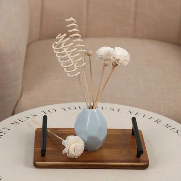 1pc Rattan Reed Diffuser Set, Rattan Reeds Aroma Diffuser With Flower Replacement Sticks, Suitable For Home