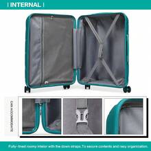 4-Piece Suitcase Set 14/20/24/28 Inches, Cosmetic Case, Hand Luggage & Check-In Suitcase Made Of PP With TSA Lock, 4 Wheels, Lightweight, Quiet, Hard Shell, Ideal For Travel, Vacation, Study, Dorm Life And As A Gift For Men And Women - 孔雀綠 - 查看 9