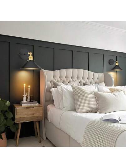 Gold/Black Battery Powered Wand Light, Retro Verlichting Fixture Farmho Wireless Piece Set, Remote Control Adjustable, Bedroom Industrial Corridors view 5