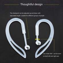 1 Pair Rotating Silicone Anti-Lost Ear Hooks, Compatible With Apple Pro Bluetooth Earphones