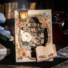 1 libro con 100 fogli della serie "Roaming Time" in stile vintage, materiale estetico di carta per scrapbooking, handmade, design personalizzato per diari, album fai-da-te, collages, quaderni e taccuini, forniture per ufficio e scuola, accessori scolastici