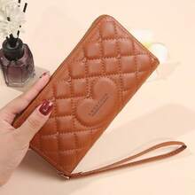 Ladies Long Wallet Cute Korean Style Large Capacity Zipper Coin Purse Clutch Phone Bag For Women Wallet Purse Wallet Keychain Wristlet Wallet - Multicolor - View 13