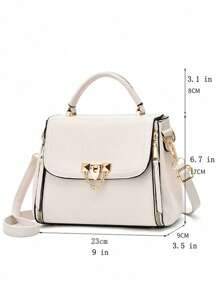 Novo Conjunto de Bolsas Femininas Elegantes, Bolsa de Ombro, Bolsa Quadrada Pequena Versátil e Bordada.