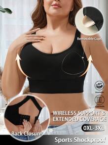 Reggiseni sportivi senza cuciture per donne in taglie forti, reggiseni push-up con schienale incrociato, lingerie sexy, top yoga senza fili, biancheria intima confortevole e antistress per palestra, per donne in taglie forti