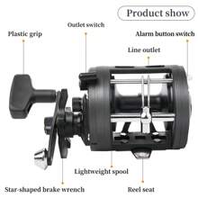 BILLINGS Trolling Fishing Reel Round Baitcasting Reel With 15KG Max Drag Smooth 3.8:1 Gear Ratio Conventional Reel For Catfish Bass Pike Musky Suitable For Saltwater & Freshwater Fishing