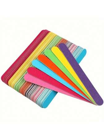 2-Sided Nail File, Comfortable Grip, Professional Nail Buffing Sandpaper, Fragrance-Free Wooden Nail Polisher