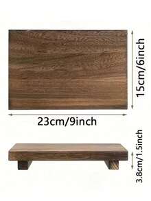 1pc Square Wooden Tray, Decorative Bathroom Organizer Wooden Storage Rack