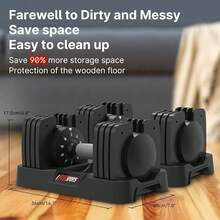 2025 Hottt New Arrivals-EnterSports 12kg18KG27KG Adjustable Dumbbells Adjustable Dumbbell Set For Saving Place, Dumbbells Adjustable  Non-Slip Handle, Home Gym Strength Training Equipment For Full Bodybuilding-18kg Single - Bildfarbe - View 4