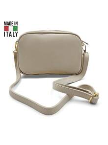 Damen Ledertasche, Echtleder - Beige - Übersicht 3