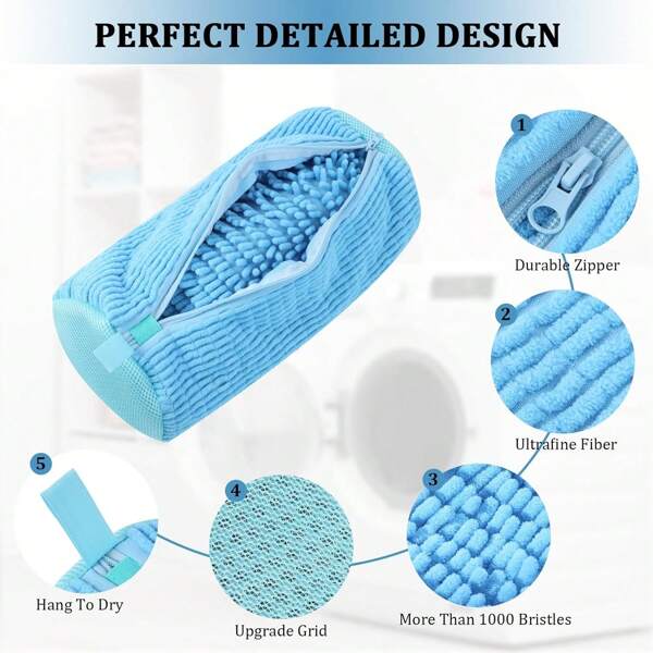 Bolsa para lavar zapatos, bolsa de lavandería de alta eficiencia para protección, apta para usar en lavadoras