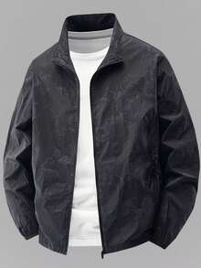 1pc Men's Sunscreen Lightweight Anti-UV Outdoor UPF50+ Hoodie Jacket, Breathable For Hiking, Running, Cycling - Black - View 2