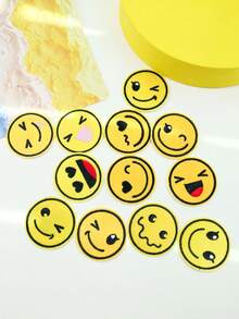 12 piezas Parches con diseño de dibujos animados para planchar o coser a mano para hacer tu propia manualidad - Amarillo - Ver 5