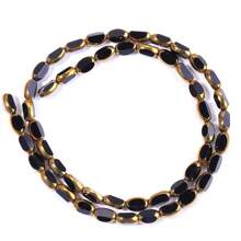 Approx. 45pcs Faceted Oval Crystal Beads With Golden Edge, 4x7mm, Multicolor, Fashion Casual Versatile, Red Color, Handmade DIY Beading, Spacer Beads For Bracelet Necklace Jewelry Making, Wholesale Craft Supplies