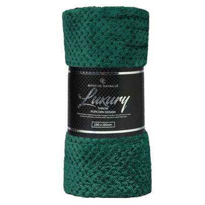  VELVETIO Luxury Popcorn Waffle Blanket  Fleece Travel Throw Sofa Bed Warm Cozy Extra Large