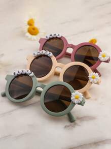 Personalisierte Blume Gänseblümchen Mädchen Brillen mit Namen | Personalisiertes Geburtstagsgeschenk Modebrillen geeignet für den täglichen Gebrauch