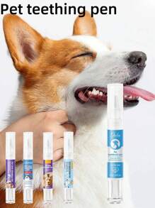 One 5ML Pet Dental Cleaning Pen Pet Toothbrush Pen, Easy To Operate, Can Effectively Clean And Whiten Pet Teeth, Suitable For Cats, Dogs And Other Pets, Natural And Harmless, Pet Teeth Cleaning.Pet Teeth Whitening Pen .Teeth Care,Gel For Pet Teeth Repair