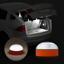 1 peça de luz LED de emergência para carro, luz de advertência do veículo, luz de sinalização de socorro externa, luz de advertência de emergência, luz de emergência de trânsito, instalação magnética, luz estroboscópica de emergência, luz de emergência para acampamento ao ar livre, pilhas AAA (não incluídas), fácil substituição de pilhas, operação simples, luz branca e amarela