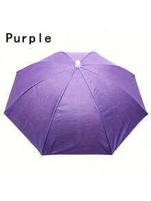 1pc Foldable Large Umbrella Hat, UV Protective Unisex Outdoor Rain Hat, Essential For Sunshade And Fishing, Water-Resistant Canopy With Durable Design - Multicolor - View 6