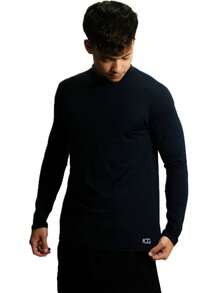 Men's Polyamide Shirt UV+50 Sun Protection Thermal Second Skin Long Sleeve - màu đen - Xem 4