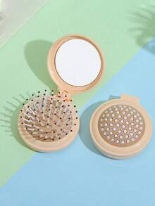 3-częściowa składana szczotka do włosów z lusterkiem, okrągła, składana, kieszonkowa szczotka do włosów, mini grzebień do włosów, kompaktowy, podróżny grzebień do masażu włosów dla kobiet i dziewcząt, narzędzie do stylizacji włosów, niezbędne akcesoria podróżne do biura na świeżym powietrzu, powrót do szkoły, powrót do szkoły, niezbędne akcesoria podróżne na wakacje, dla kobiet, szczotki, szczotka do włosów, szczotka krawędziowa, szczotka do włosów, szczotka do rozczesywania, fryzjer, sprzęt fryzjerski, fryzura, fryzjerstwo, szczotka do włosów, zestaw szczotek do włosów, grzebień do włosów, grzebień do loków, szczotka do rozczesywania, szczotka do włosów dla kobiet, akcesoria fryzjerskie, fryzjer, sprzęt fryzjerski