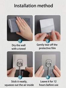 10 piezas Ganchos adhesivos multiusos de gran tamaño, resistencia máxima de 37 lbs (16.8kg) Ganchos colgantes impermeables de gran tamaño para colgar en paredes de hotel o baño