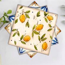 16 Peças Adesivos de Parede com Imitação Vintage de Azulejos Cerâmicos, Autoadesivo para Sala de Estar, Cozinha, Banheiro, Decoração de Escada, Brilho Removível, Decoração de Ambiente Personalizada para Decoração Doméstica