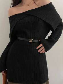 1 件女士时尚简约 PU 皮带，休闲腰带，适合连衣裙、衬衫、毛衣、夹克夏季、秋季、万圣节