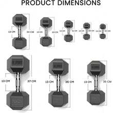 2025 Hottt New Arrivals-FK Sports Dumbbells (Set Of 2), Weight Dumbbells Set 2.5Kg, 5kg, 7.5kg, 10kg, 12.5kg, 15kg, 20Kg In Pair - Hex Dumbbells Set For Women & Men - Gym Equipment For Home - Weights Set-10KG - Bildfarbe - View 4