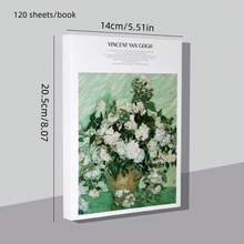 1 件螺旋装订空白素描本，梵高油画封面素描笔记本，用于素描、日记、备忘录、艺术学生绘画（120 页）、返校、学校用品