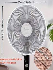 1/2Pcs Multifunctional Fan Cover, Fan Safety Mesh Cover Dust Cover, Universal Storage Mesh Cover, Suitable For Home Use, Moisture-Proof And Dust-Proof, Anti-Pinch Finger, Easy To Install And Disassemble, Washable And Reusable, Keep The Fan Clean, Cleaning Tool Accessories For Dustproof Needs, Suitable For Dormitories, Offices, Homes, Travel, Can Be Used As Bags, Storage Bags, Suitable For Festivals, Parties, Birthdays And Other Occasions