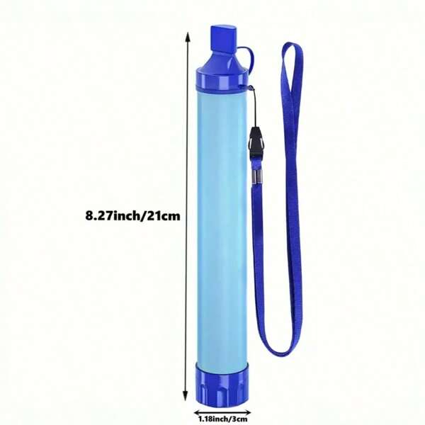 1pc Portable Water Filter Straw - Durable ABS, Perfect For Travel, Camping & Emergency - The Perfect Gift For Christmas, Halloween, Thanksgiving, New Year, Ramadan, Camping Essentials | Portable Water Purifier | Durable Rice Grass