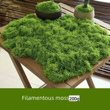 200 G Artificial Moss For Crafts, Artificial Moss For Decorating, Moss Decoration, Art Moss, Fake Moss Aesthetic Decoration Easter For Wall, Nativity Scene, Aquarium, Model Making (100 G Dark Green +